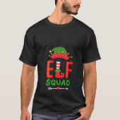 Womens Elf Squad Christmas Matching V Neck  Tシャツ (正面)