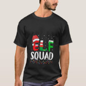 Womens Elf Squad Family Matching Group Funny Chris Tシャツ (正面)