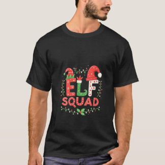 Womens Elf Squad Pajamas Xmas Funny Elf Family Chr Tシャツ