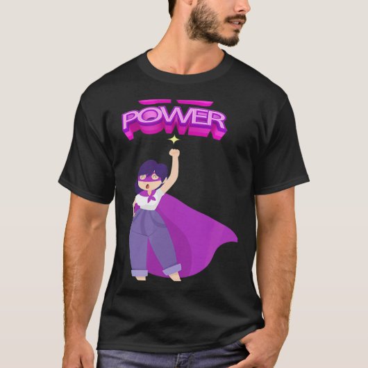 Women's Equality Day Girls Power Tシャツ (正面)