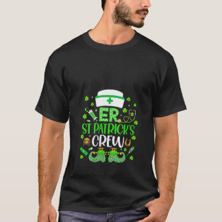 Womens ER Nurse St Patrick s Day Crew Emergency Ro Tシャツ