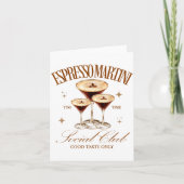 Womens Espresso Martini Social Club Drinking Tail  カード (正面)