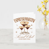 Womens Espresso Martini Social Club Drinking Tail  カード (黄色い花)
