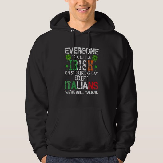 Womens Everyone Is Little Irish On St Patrick Da パーカ (正面)