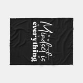 Womens Everything Is Mindset Insrational Mind Moti フリースブランケット (正面(横))