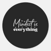 Womens Everything Is Mindset Insrational Mind Moti ラウンドシール (正面)