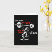 Womens Excuses Don't Burn Calories I Motivational カード (黄色い花)