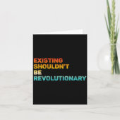 Womens Existing Shouldn't Be Revolutionary Retro V カード (正面)