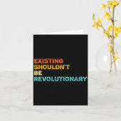 Womens Existing Shouldn't Be Revolutionary Retro V カード (黄色い花)