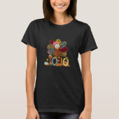 Womens Fall Turkey Jojo    Thanksgiving Doodle Gra Tシャツ (正面)