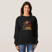 Womens Fall Turkey Mammy Thanksgiving Doodle Gran スウェットシャツ (正面フル)