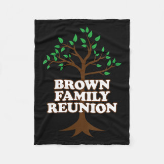 Womens Family Tree Brown Family Reunion フリースブランケット