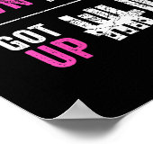 Womens Fell Down Got Up Motivational Funny Sitive  ポスター (角)