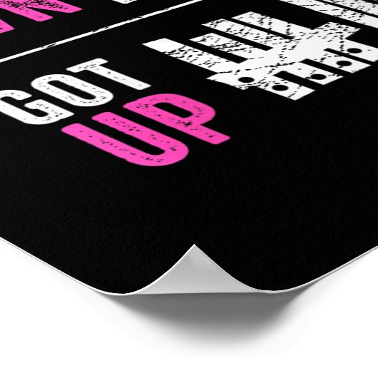 Womens Fell Down Got Up Motivational Funny Sitive  ポスター (角)