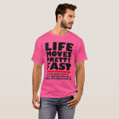 Womens Ferris Bueller Life Moves Pretty Fast Movie Tシャツ (正面フル)