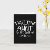 Womens First Time Aunt Est 2025 Soon To Be Mom Mot カード (黄色い花)