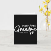 Womens First Time Grandma Est. 2023 Promoted To Ne カード (黄色い花)