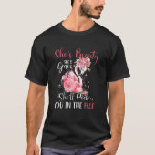 Womens Flamingo Shes Beauty Shes Grace Shell Punch Tシャツ (正面)