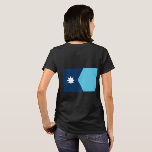 Women's  Fleece Zip Jogger with flag of Minnesota Tシャツ (裏面フル)