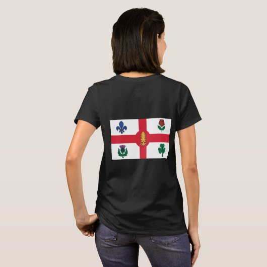 Women's  Fleece Zip Jogger with flag of Montreal Tシャツ (裏面フル)