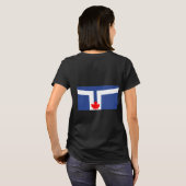Women's  Fleece Zip Jogger with flag of Toronto Tシャツ (裏面フル)
