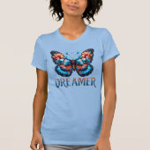 Women's floral butterfly dreamer t-shirt tシャツ (正面)