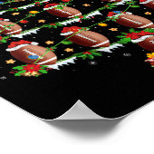 Womens Football Christmas Tree Lights Srts Player ポスター (角)