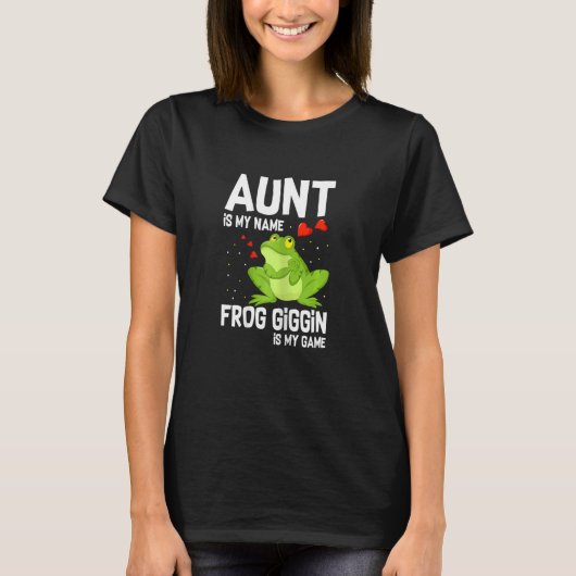 Womens Frog Catching For Bullfrog Hunter and Frog  Tシャツ (正面)