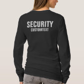 Womens Front & Back Double Sided Security Black Tシャツ (裏面)