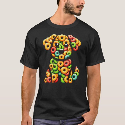 Womens Fruit Loops Cat A Rainbow Tシャツ (正面)