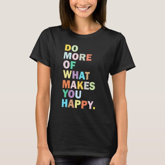 Women's Fun Happy Letter Printed Tシャツ (正面)