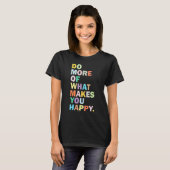 Women's Fun Happy Letter Printed Tシャツ (正面フル)