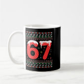 Womens Funny 67 Meme Christmas Pjs Six Seven Gen A コーヒーマグカップ (左)