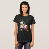 Womens Funny Auntcorn Unicorn Costume Aunt Mom Tシャツ (正面フル)