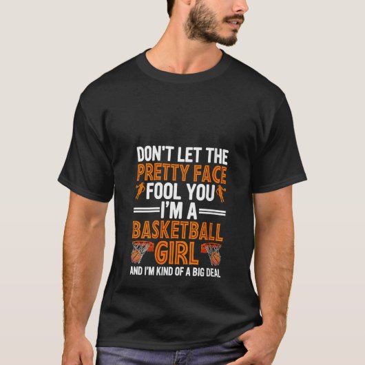 Womens Funny Basketball Player Girls Sister From D Tシャツ (正面)