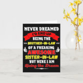 Womens Funny Brother In Law Gift From Awesome Sist カード (黄色い花)