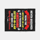 Womens Funny Brother In Law Gift From Awesome Sist フリースブランケット (正面(横))