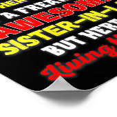 Womens Funny Brother In Law Gift From Awesome Sist ポスター (角)