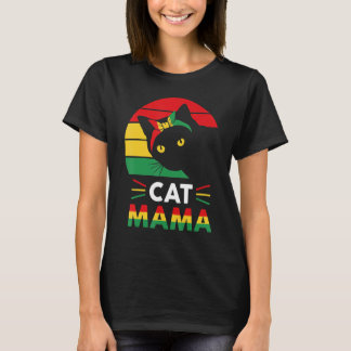 Womens Funny Cat Mama Black History Month Women Mo Tシャツ