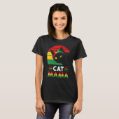 Womens Funny Cat Mama Black History Month Women Mo Tシャツ (正面フル)