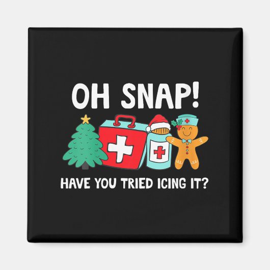 Womens Funny Christmas Nurse Have You Tried Icing マグネット (正面)