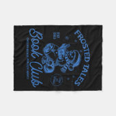 Womens Funny Christmas Snowman Frosted Tales Book  フリースブランケット (正面(横))