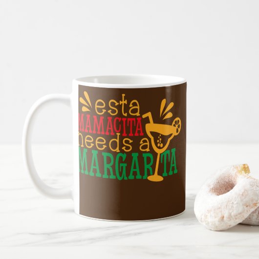 Womens Funny Cinco de Mayo Mom Mother Mamacita コーヒーマグカップ (ドーナツ)