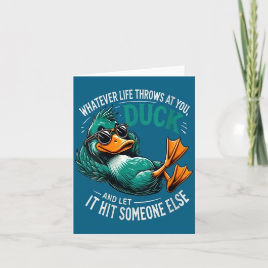 Womens Funny Duck Graphic Tees Men Women Teens Fun カード (正面)