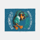 Womens Funny Duck Graphic Tees Men Women Teens Fun フリースブランケット (正面(横))