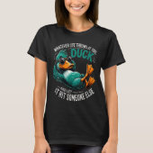 Womens Funny Duck Graphic Tees Men Women Teens Fun Tシャツ (正面)