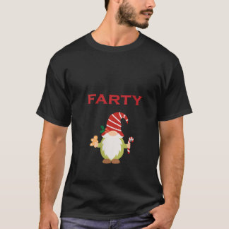 Womens Funny Fancy Dress Party Farty Gnome V Neck  Tシャツ