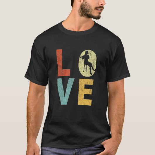 Womens Funny Flute Player Flute Love Flutist Retro Tシャツ (正面)