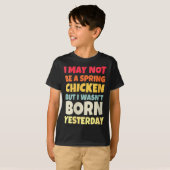 Womens Funny Getting Older Retro Spring Chicken Bi Tシャツ (正面フル)