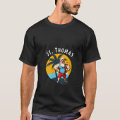 Womens Funny Gnomes St Thomas Retro Buff Gnome Bir Tシャツ (正面)